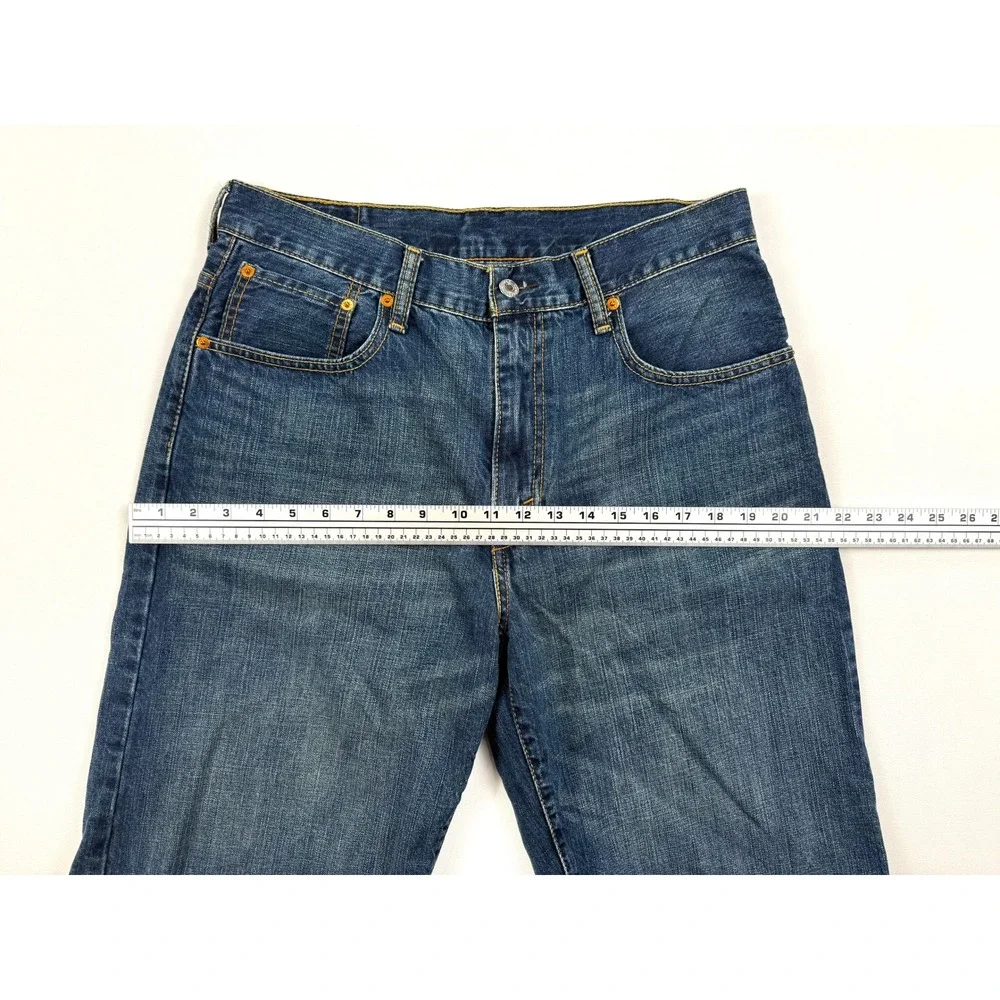 LEVI'S 569 Men's Loose Straight Denim Blue Medium Wash Jean Shorts 32W #1766
